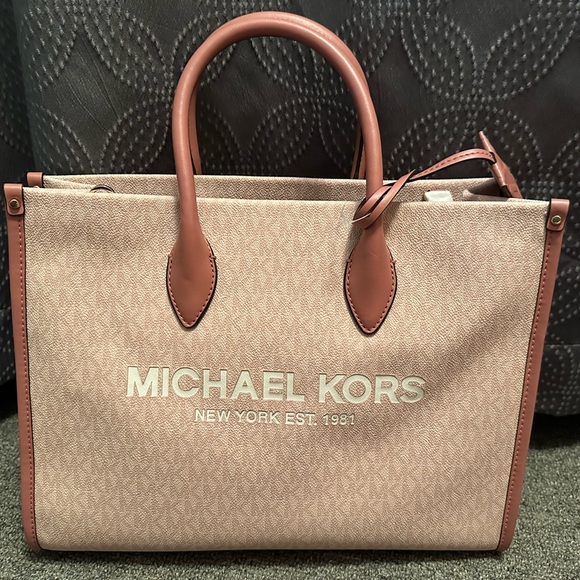 Michael Kors Tote Bag Pink with short and long strap - Picture 6 of 6